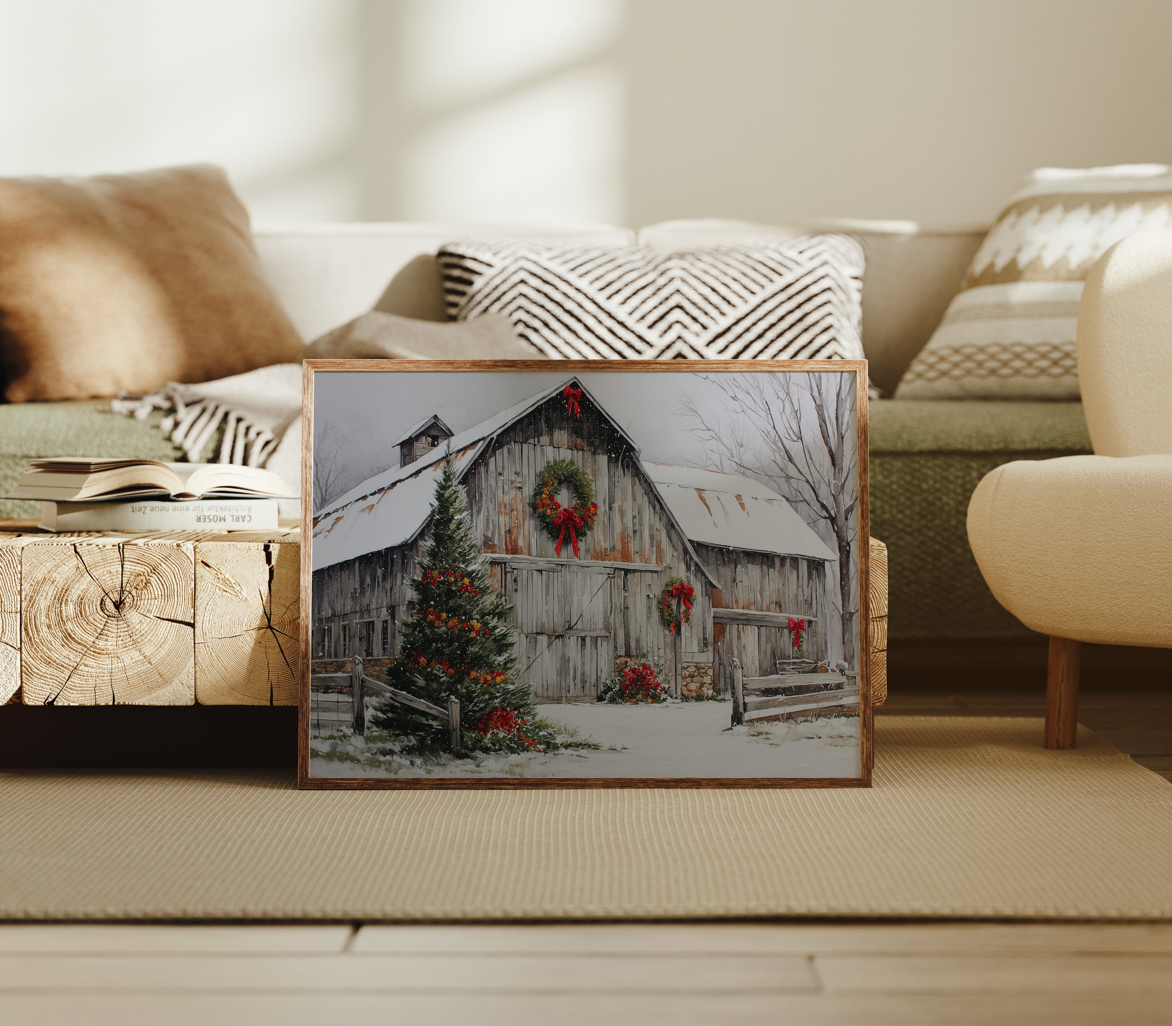 Snow Settles On Grandfather's Barn