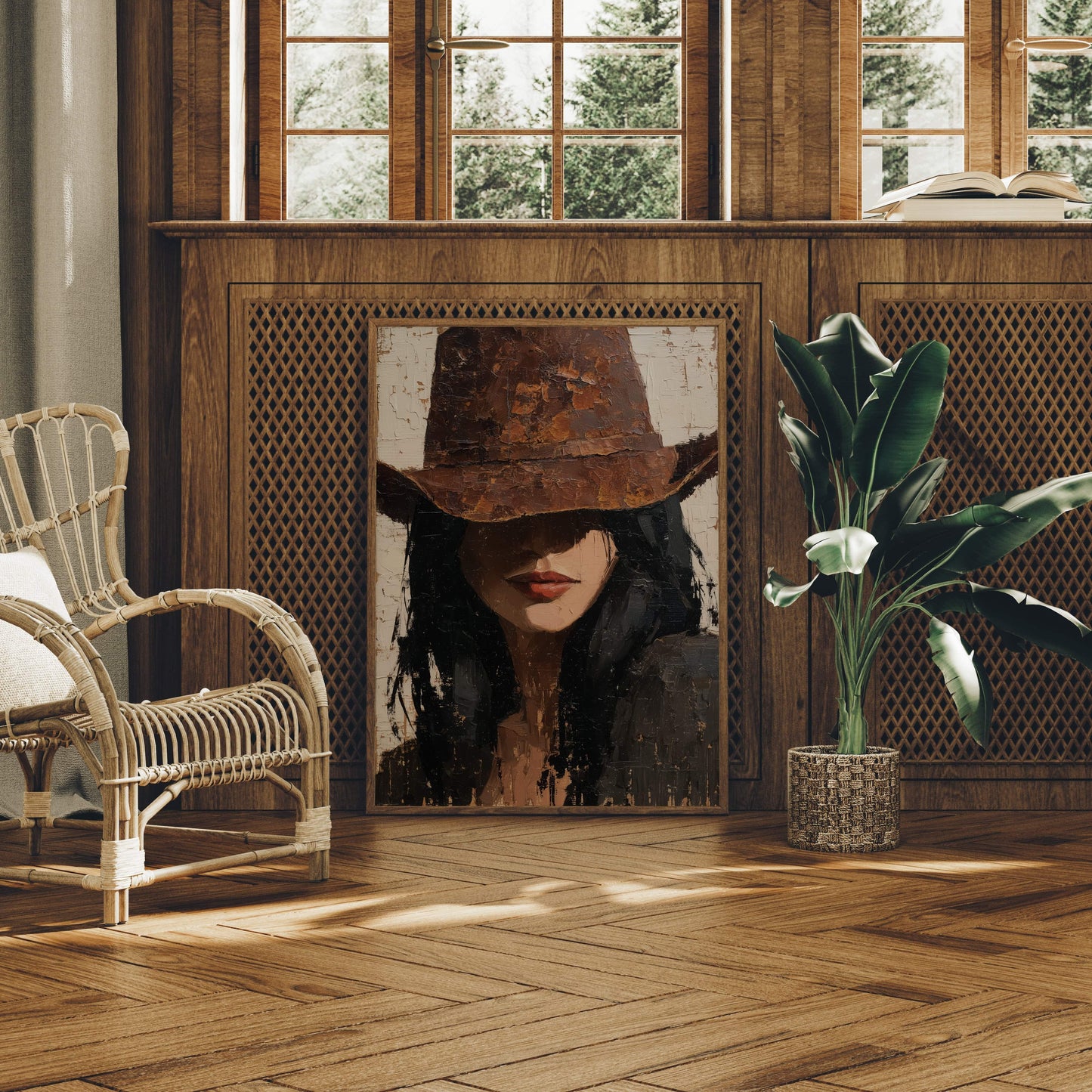 Leather Hat Hides Autumn Secrets
