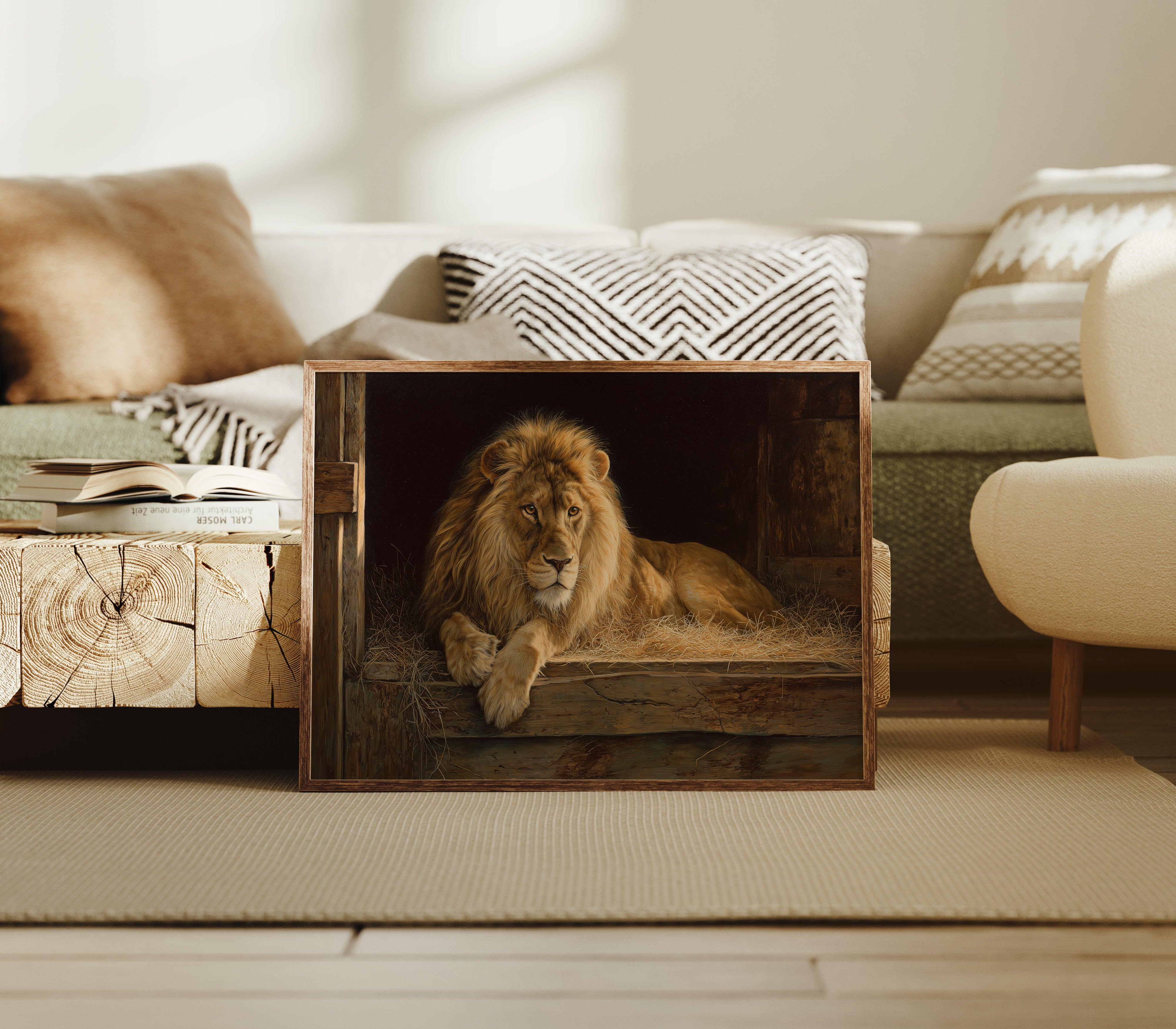 Noble Beast Rests In Golden Light