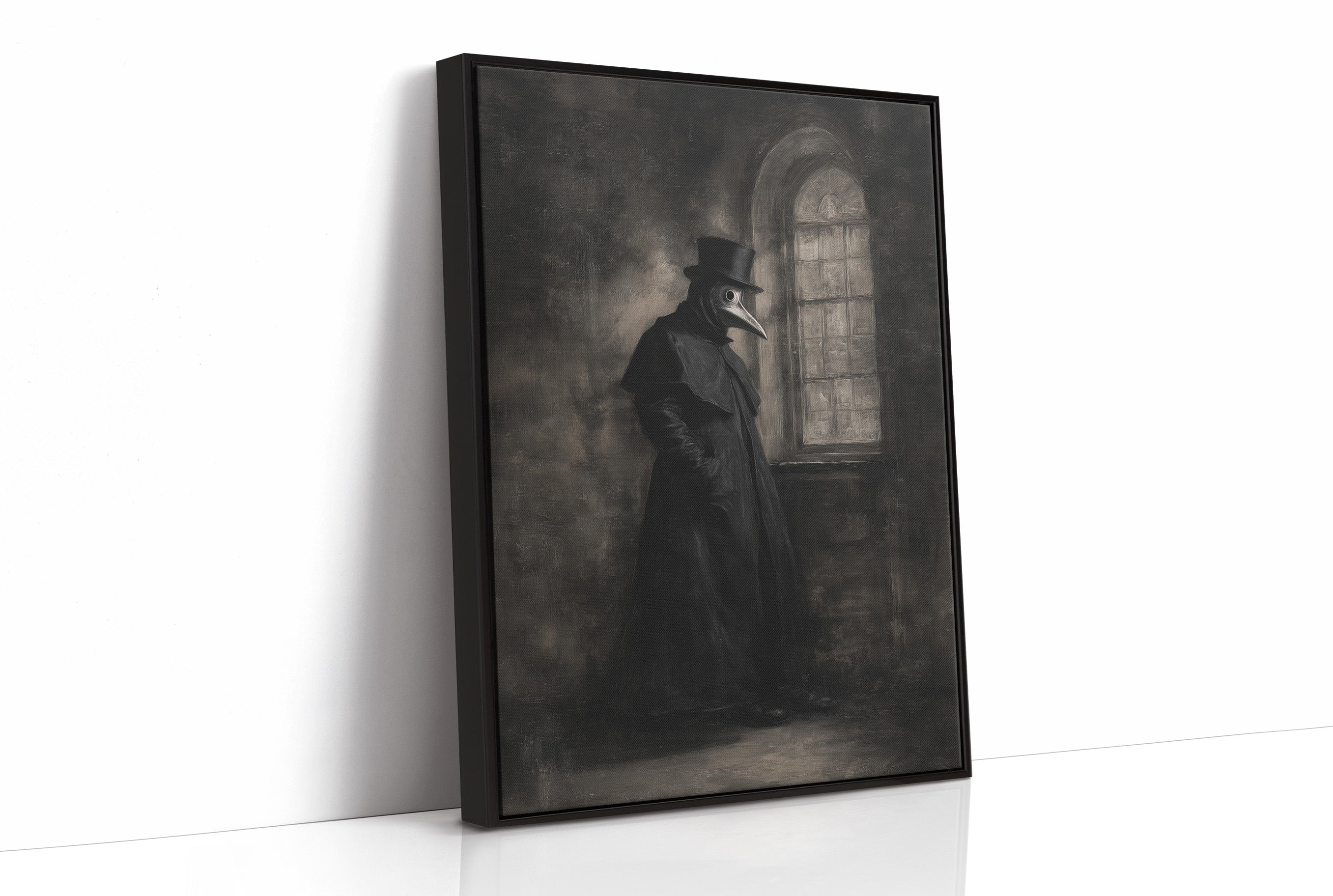 Plague Doctor Awaits Dawn's Call