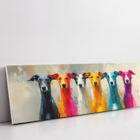 Colorful Greyhounds In Modern Pop Style
