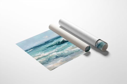 Teal Waves Beckon Morning Light