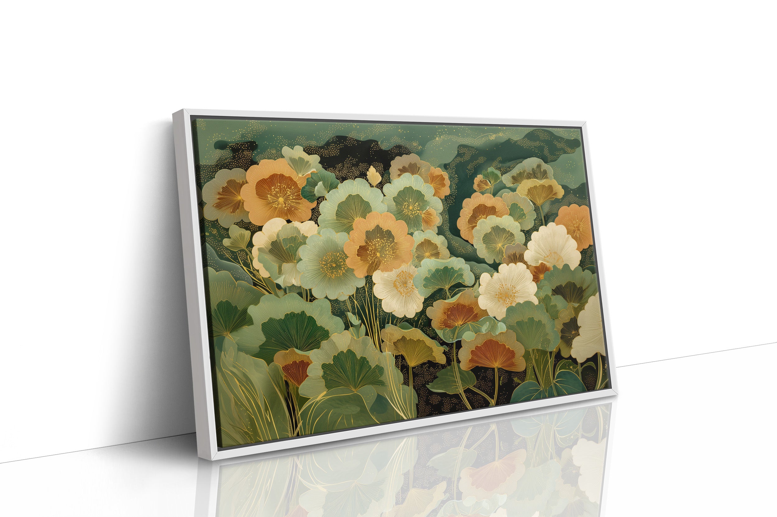 Sunlit Poppies Dance In Jade