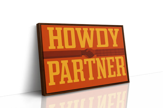 Howdy Partner Western Handshake Greeting
