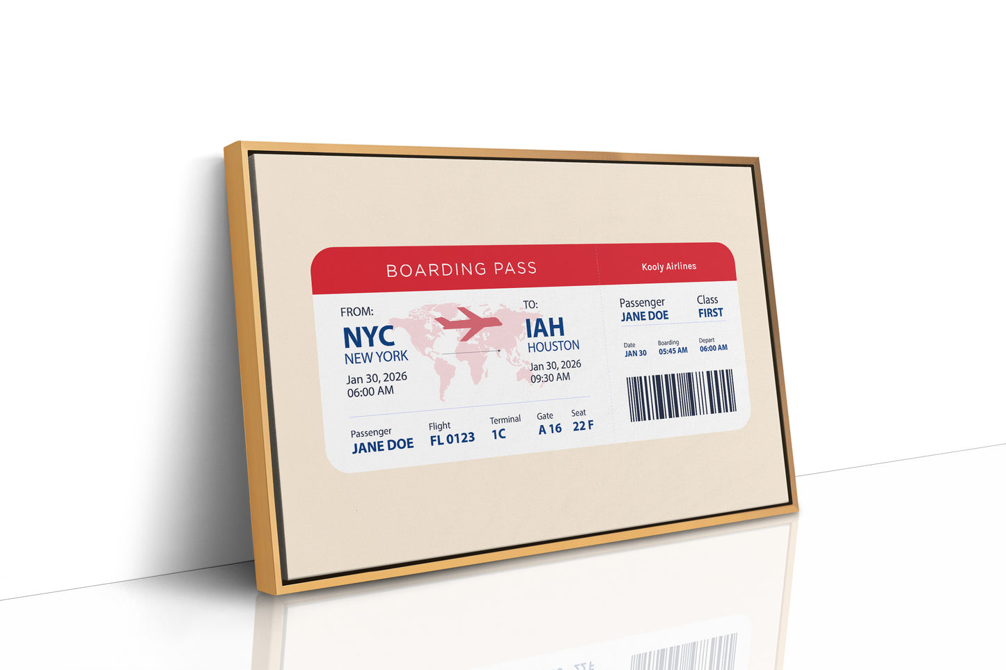 NYC to IAH, First Class