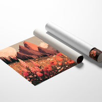 Alpine Meadows Bloom In Coral Light