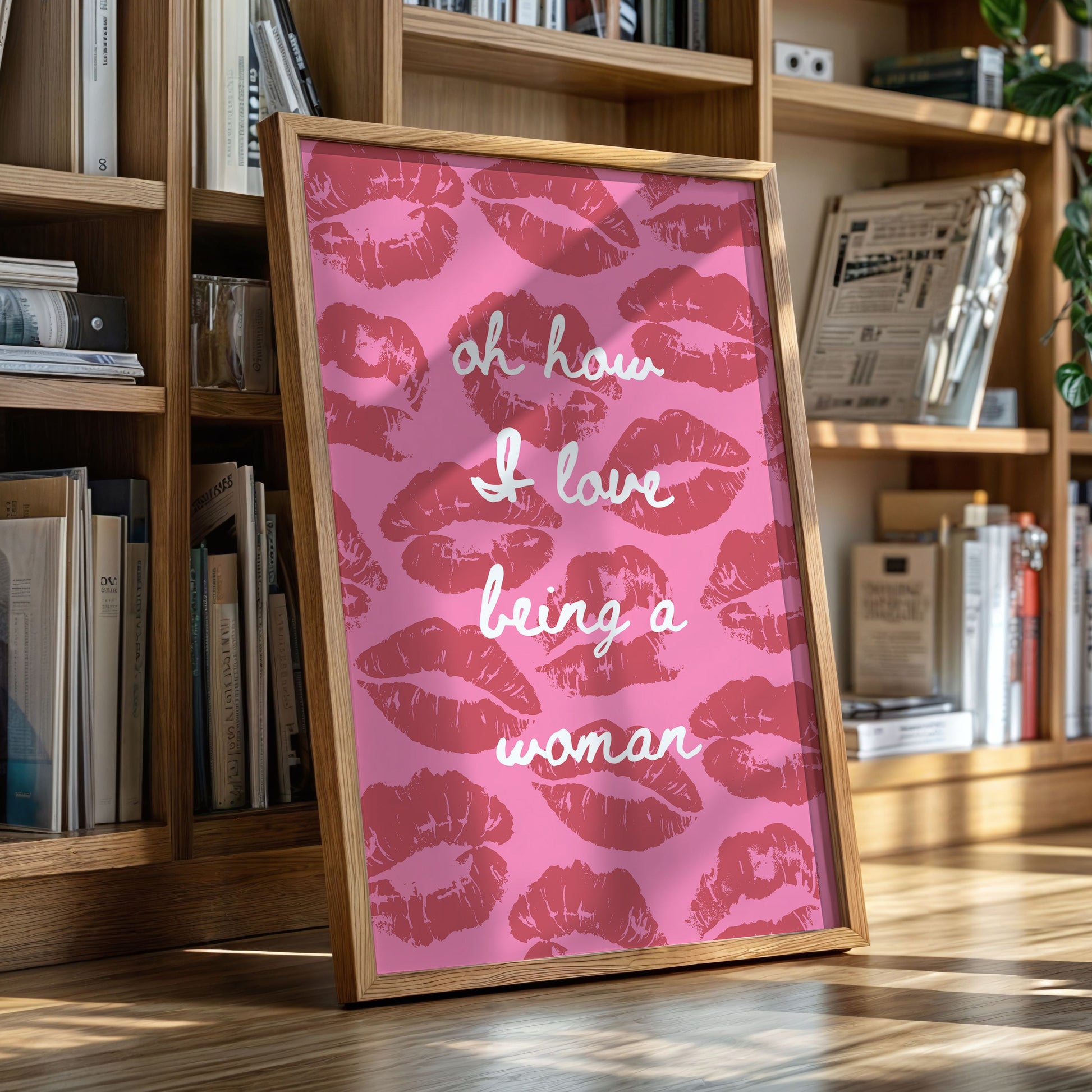 Pink Kisses Paint Sweet Messages