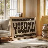 Bold Yeehaw Western Star Print
