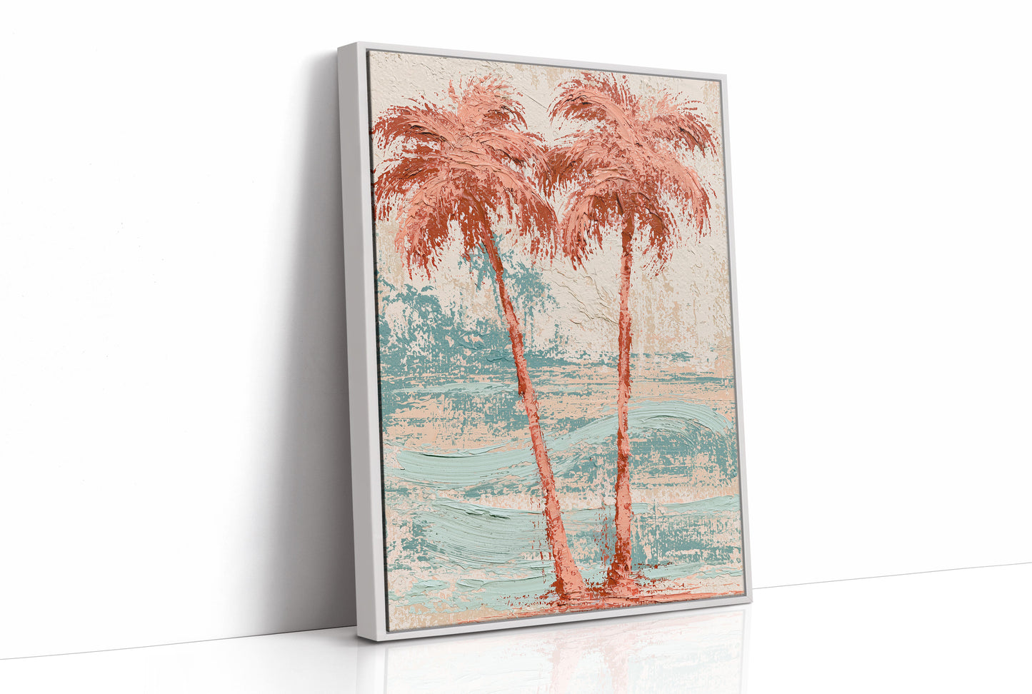 Two Palms Lean In, Coral Heart