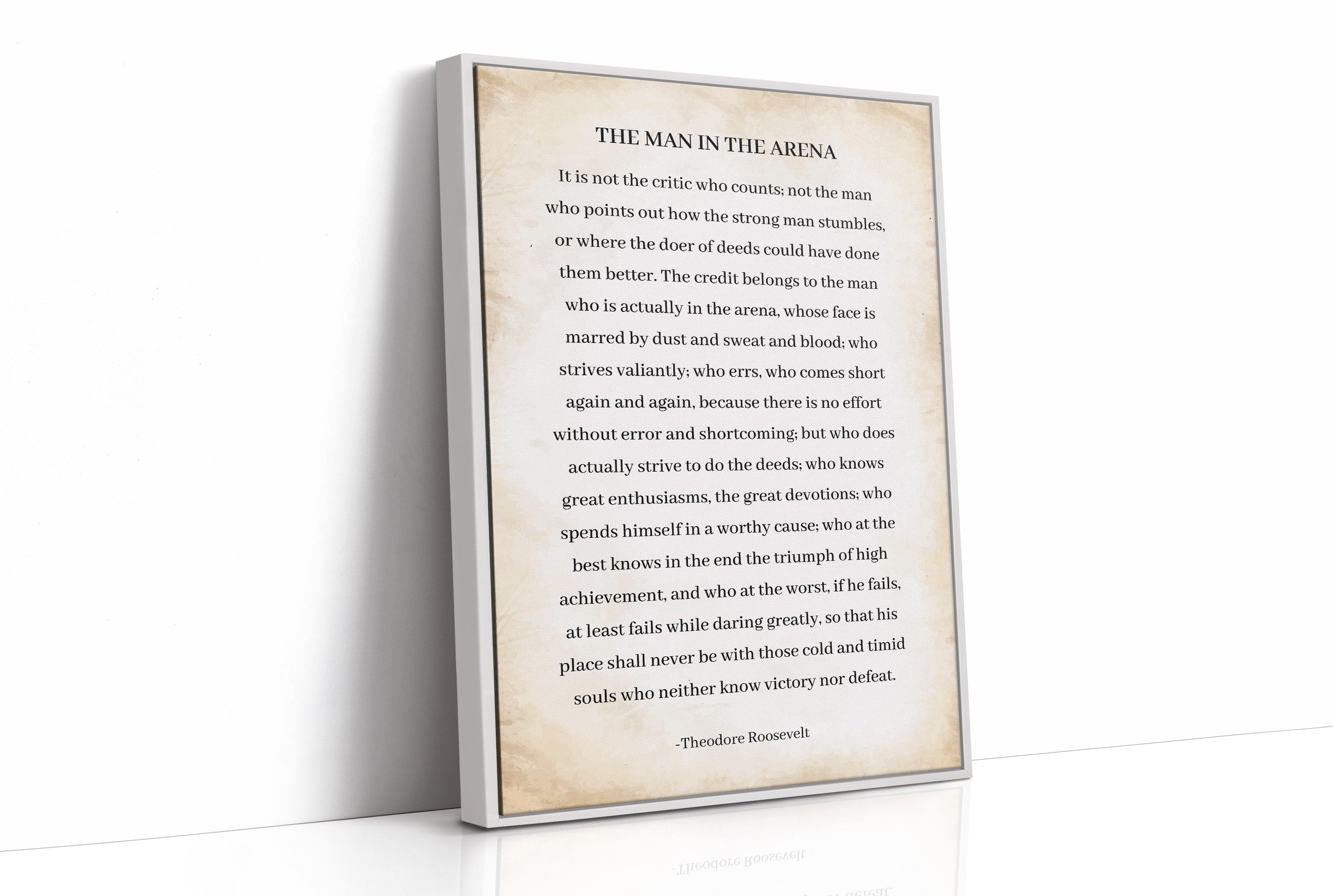 The Man In The Arena Roosevelt Quote