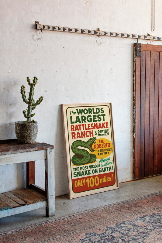 World’s Largest Rattlesnake Ranch Print