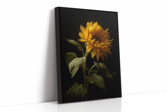 Golden Bloom Against Midnight Walls