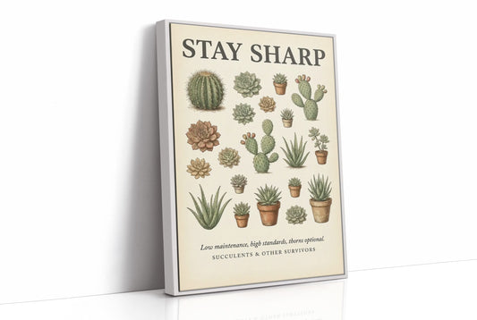 Stay Sharp: Vintage Succulent & Cactus Chart