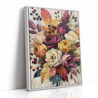 Plum & Marigold, Palette Knife Bloom