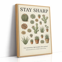 Stay Sharp: Vintage Succulent & Cactus Chart