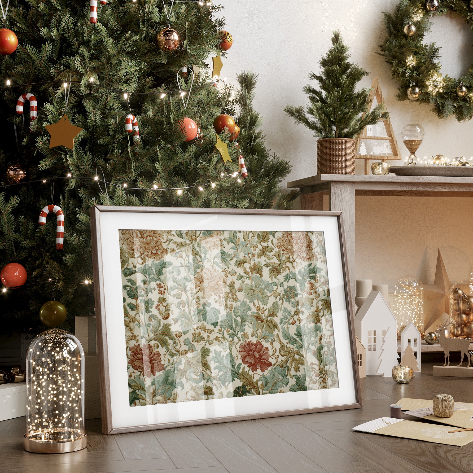 Vintage Blooms Meet Holiday Light