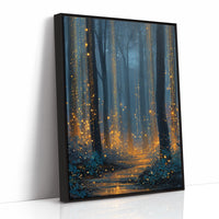 Fireflies Dance Through Midnight Woods