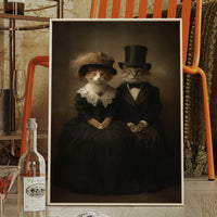 Feline Elegance in Vintage Attire