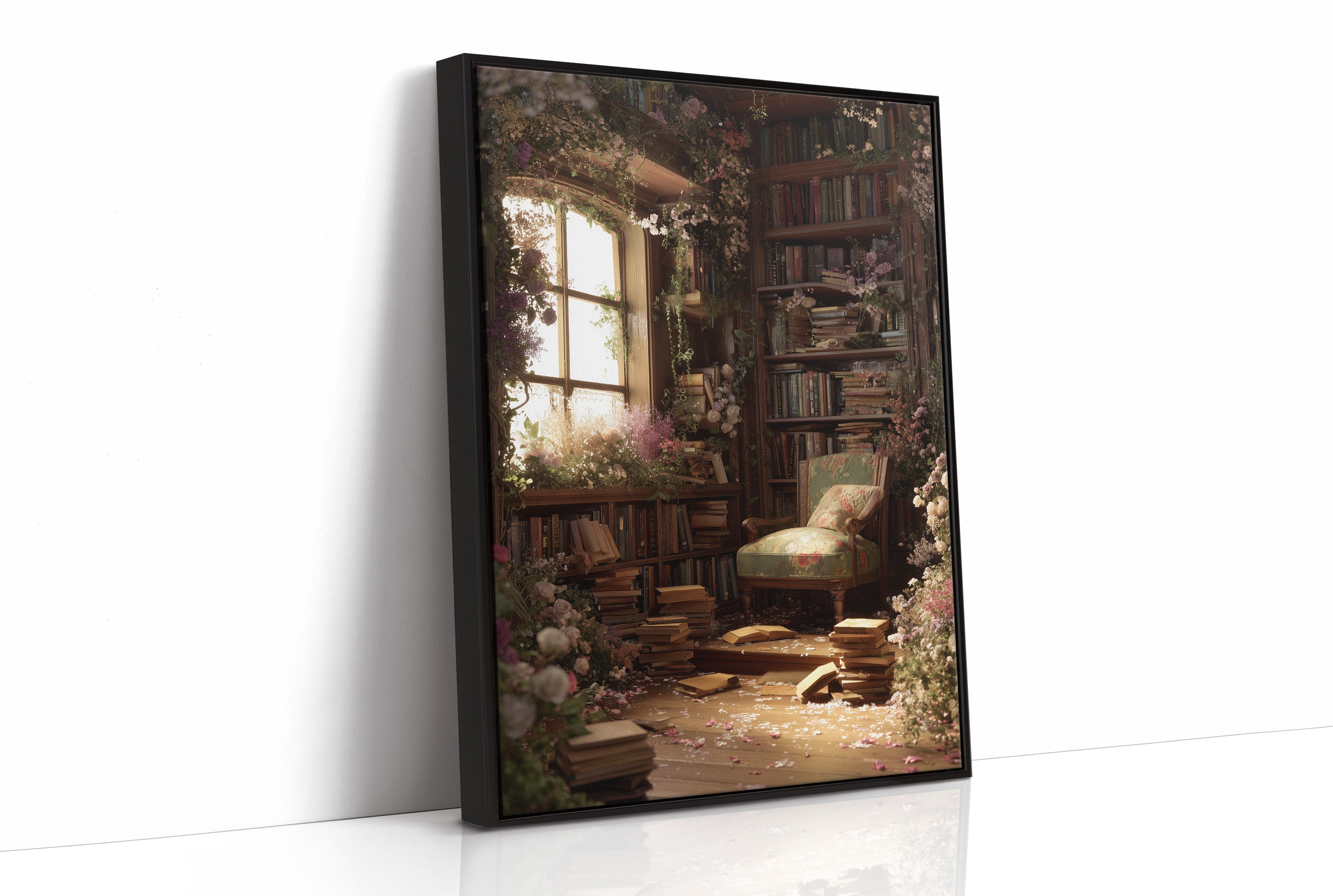 Forgotten Library Blooms In Light