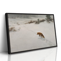 Fox Tracks Through Winter's Canvas