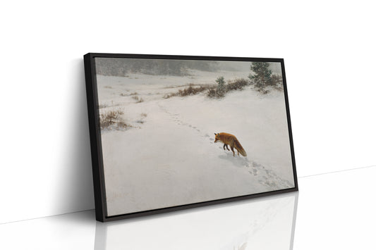 Fox Tracks Through Winter's Canvas