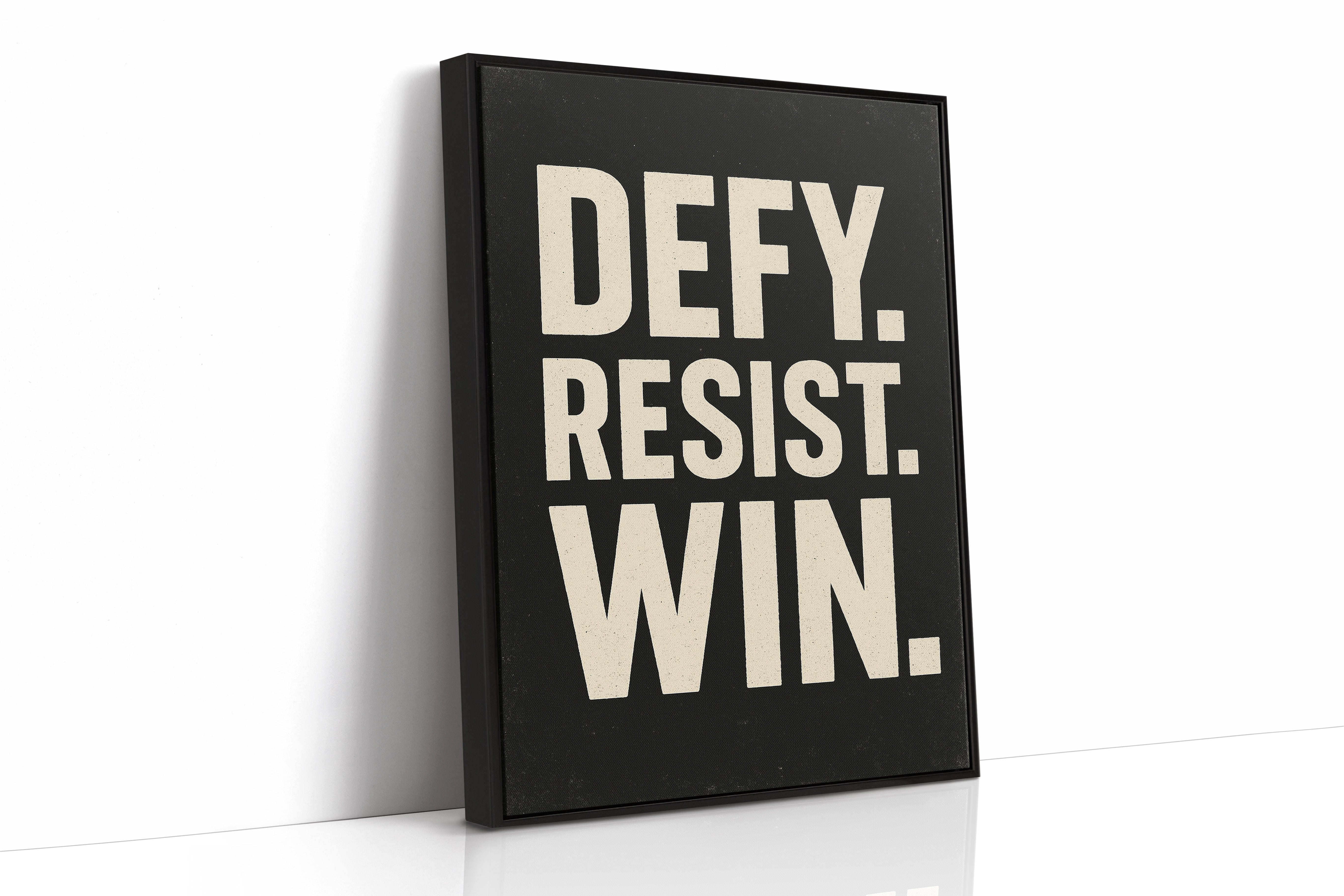Defy Resist Win Bold Protest Print