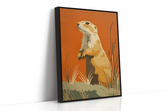 Prairie Dog Watches Autumn Unfold