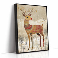 Reindeer Tales In Golden Patterns
