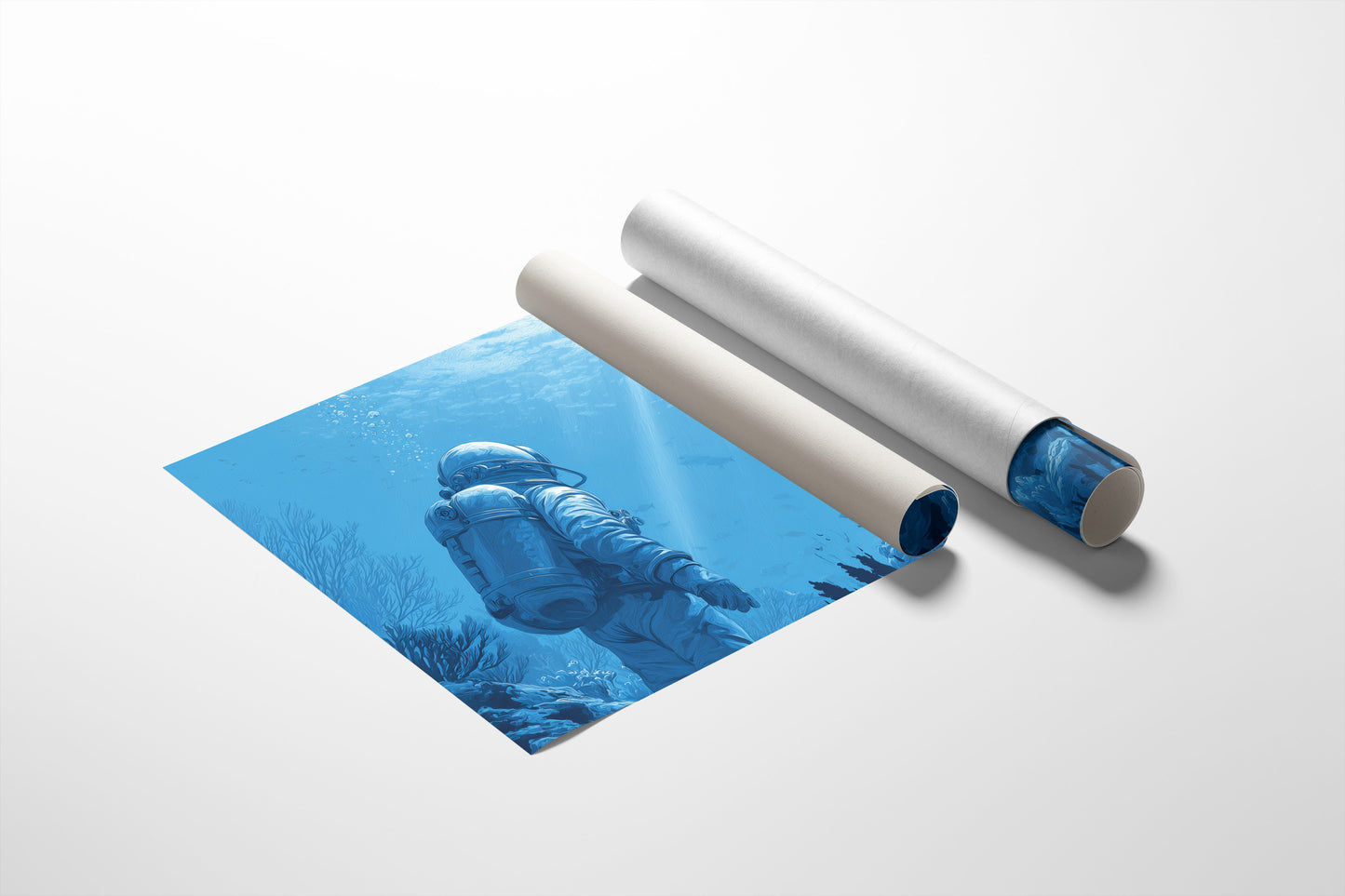 Ocean Explorer In Azure Depths