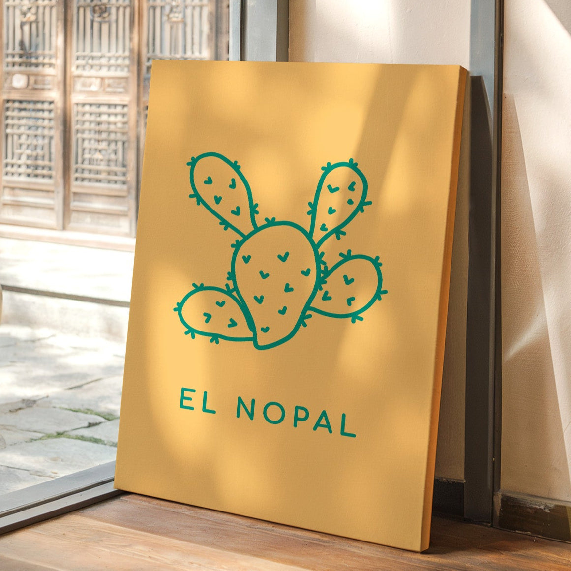 El Nopal Cactus Print – Minimalist Western Wall Art