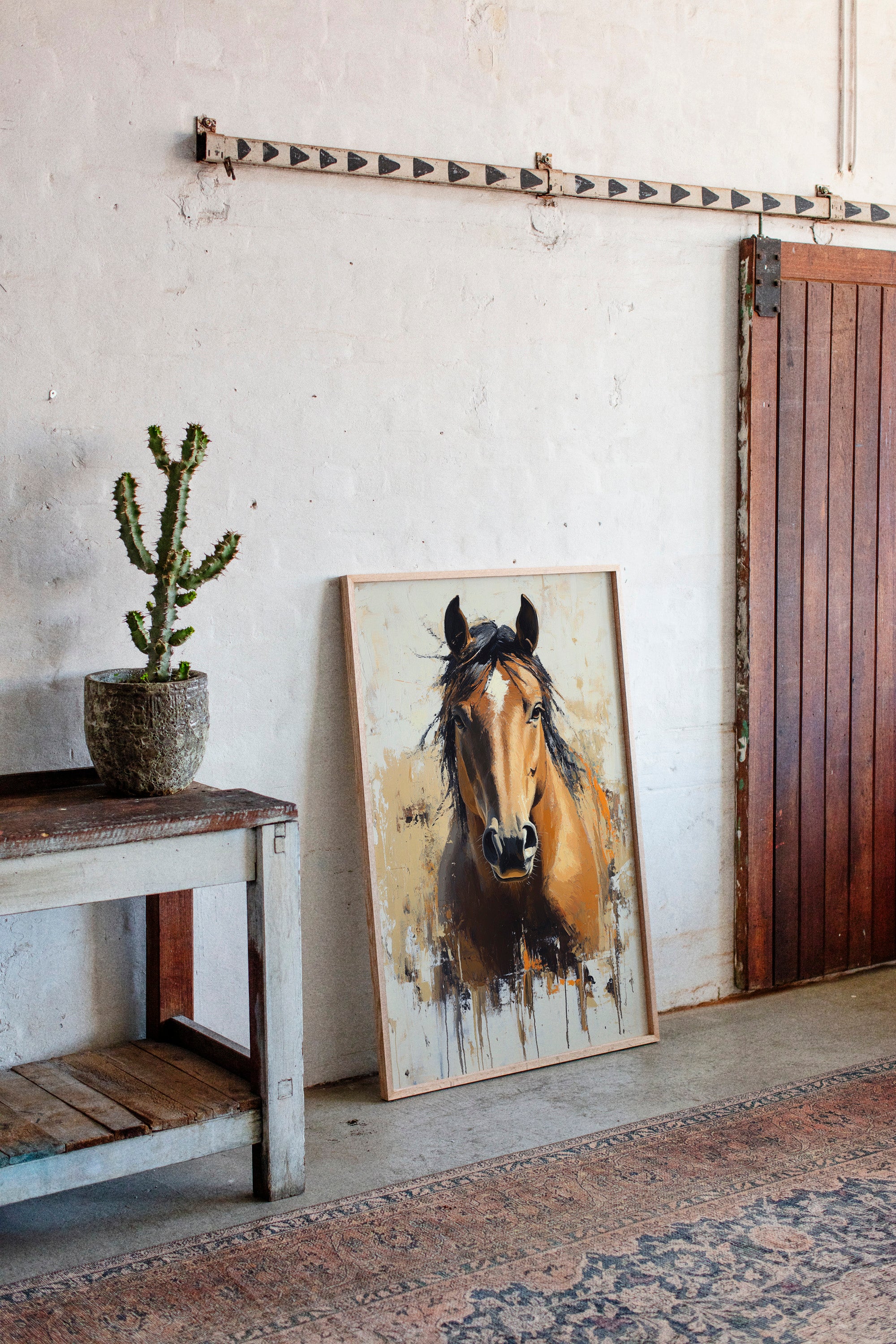 Golden Mare with Wild Mane