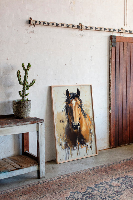 Golden Mare with Wild Mane