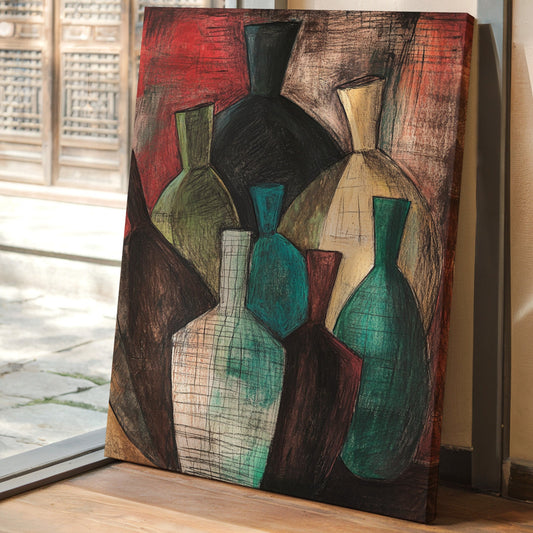 Bottles Dance In Crimson Light
