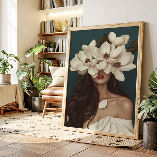 Crowned in Crimson Magnolia