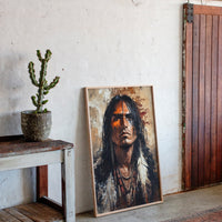 War Paint and Fire Tribal Portrait