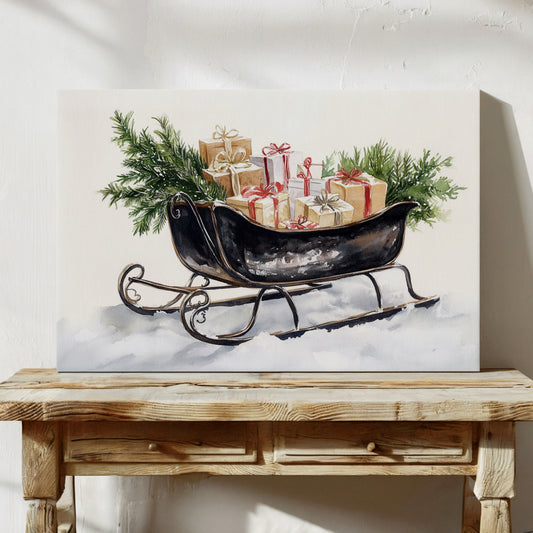 Vintage Sleigh Carries Winter Magic