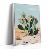 Cacti Bloom in Desert Light