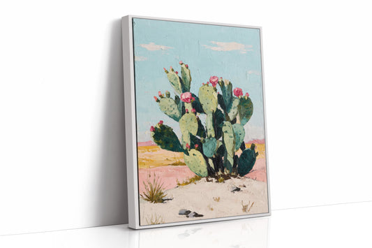 Cacti Bloom in Desert Light