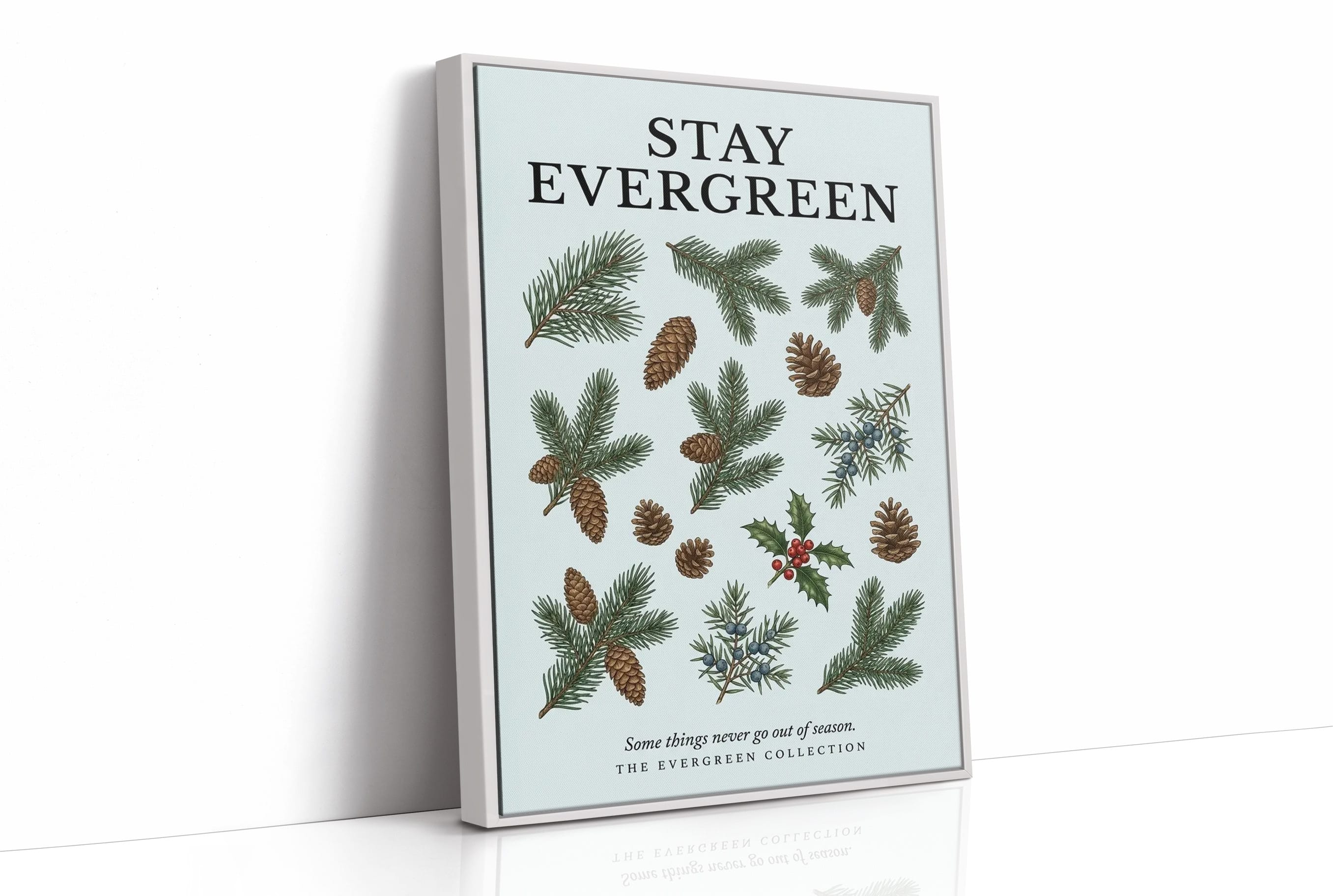 Stay Evergreen: Vintage Pine & Holly Chart