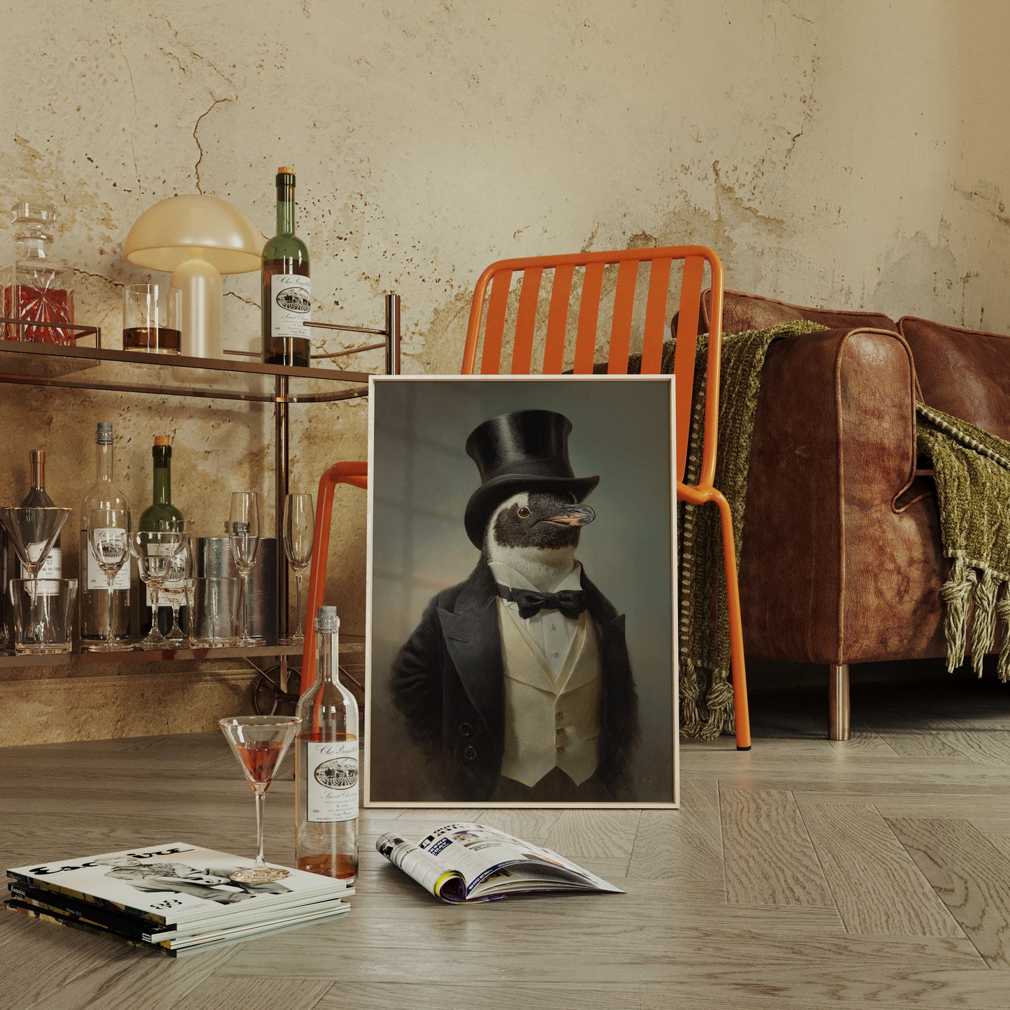 Dapper Penguin in Formal Attire