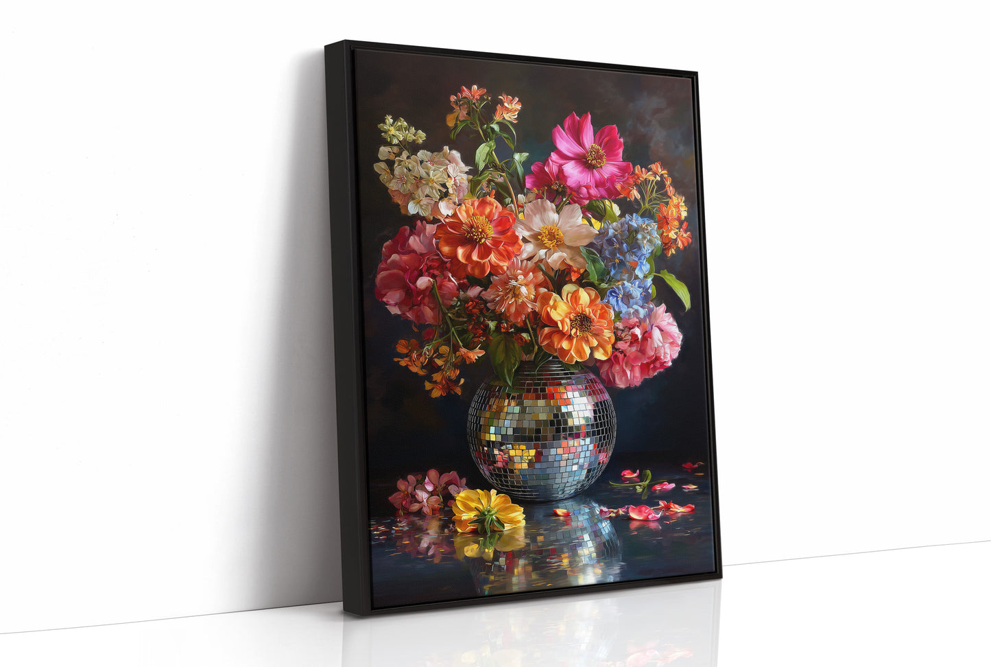 Disco Vase Blooms After Dark