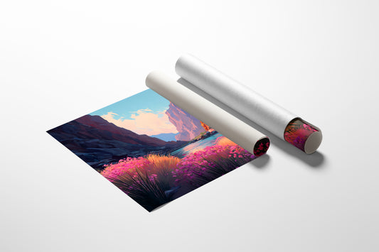 Wild Blooms Paint Desert River Banks