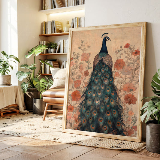 Antique Elegance with Scarlet Bloom