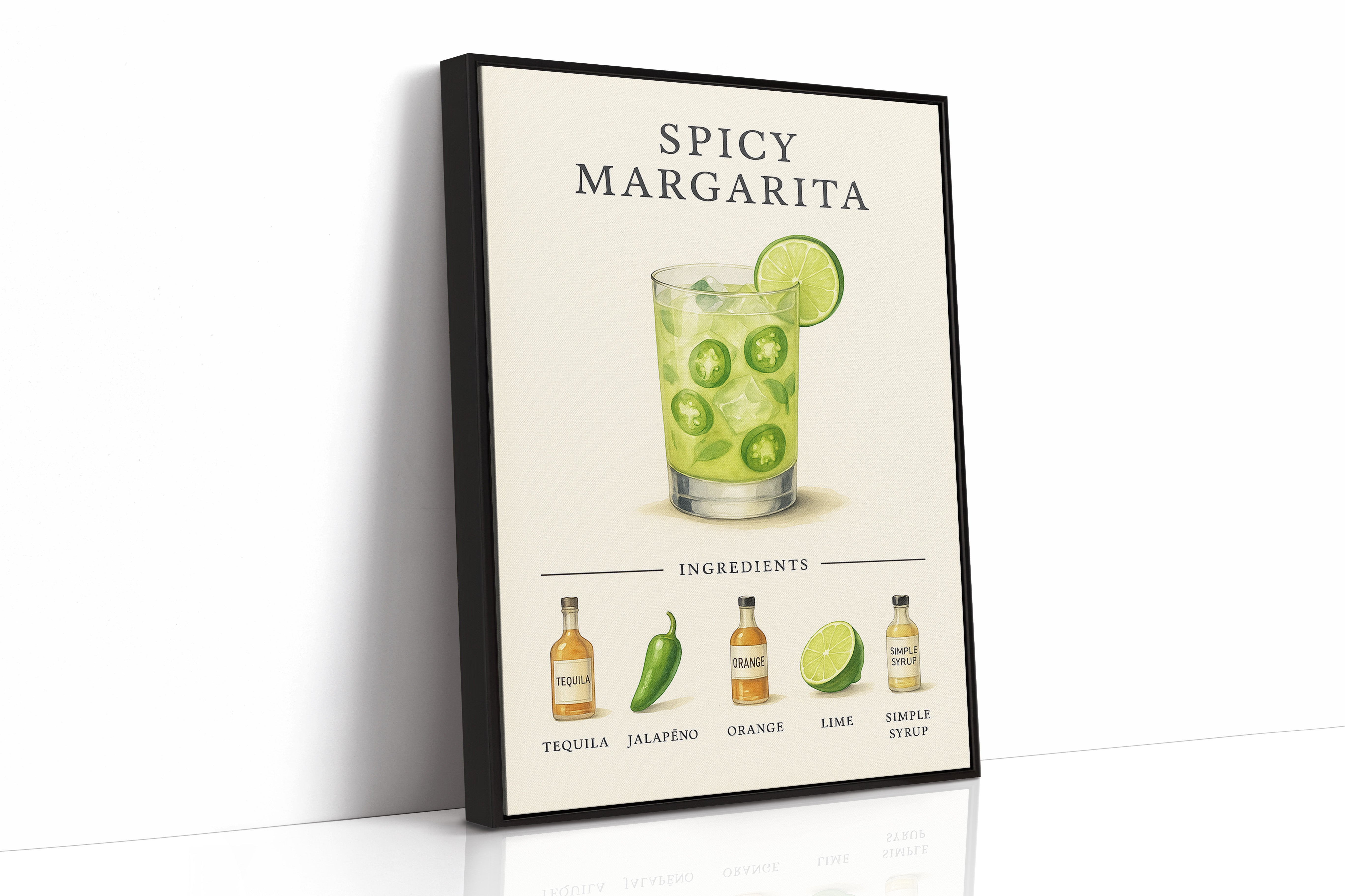 Spicy Margarita Cocktail Recipe Print