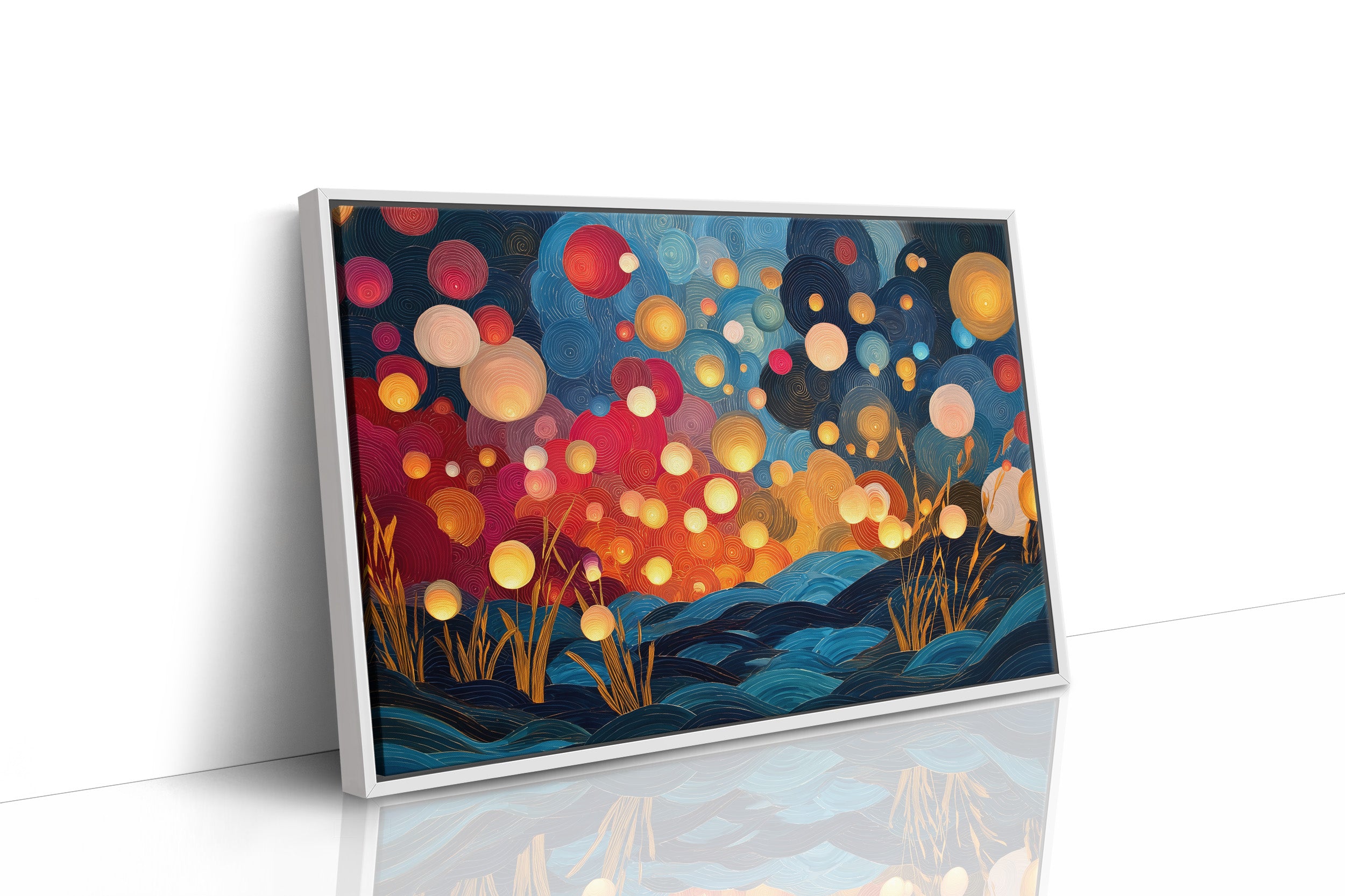 Fireflies Dance Above Midnight Waves