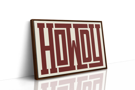 Howdy Maze Style Western Welcome Art
