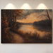 Autumn Path Leads To Golden Waters