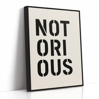 Notorious Bold Stencil Typography Print