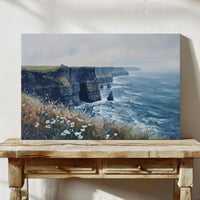 Wild Daisies Dance Above Atlantic Cliffs