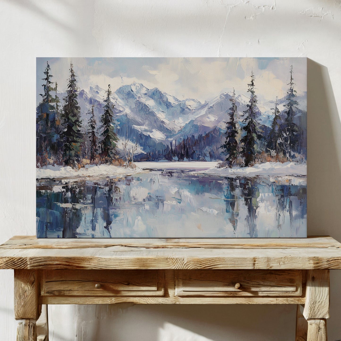 Alpine Lake Mirrors Winter's Grace